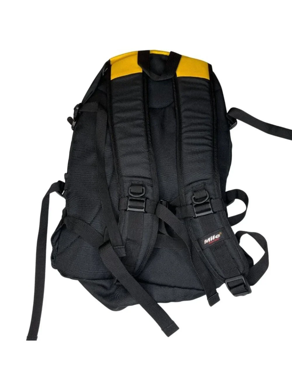 Miko Large Yellow & Black Hiking Backpack W/ Multiple Compartments 63L